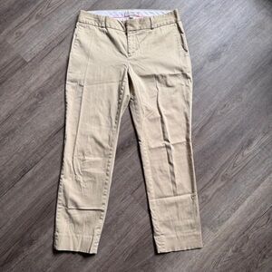 Banana Republic Hampton Pant - Cream and Tan - Size 2